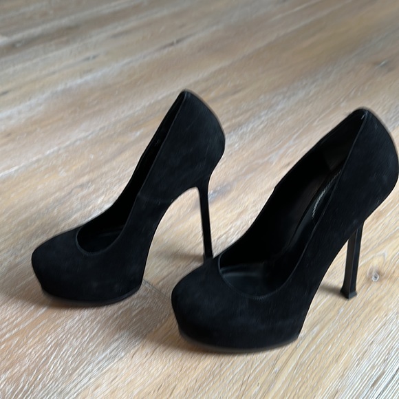 EUC YSL platform heels- black suede- size 38 - Picture 4 of 17